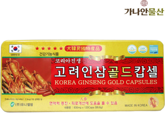 한국인삼유통공사 (3211) 인삼캡슐 120정, 1개