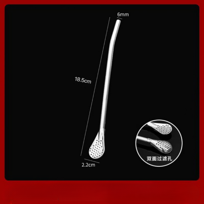 이중벽 스테인리스 스틸 빨대 티 필터 재사용 가능한 커피 깨끗한 마시는 밀크 304, 02 straw 1PC, 1개