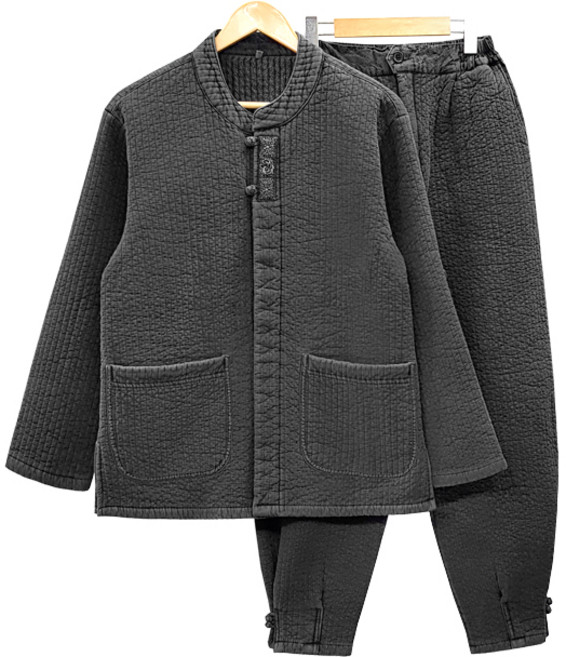 기모 누비 라운드 남자 한벌