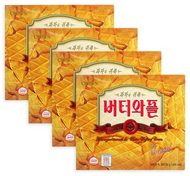 크라운 버터와플 316g (12봉입)x4개