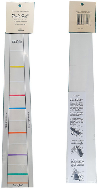 USA 돈프렛 첼로 지판 스티커 운지 음계 표시, 1개, 첼로4/4