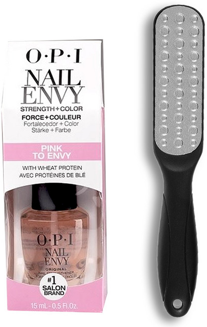 OPI 핑크 투 엔비 손톱영양제 손톱강화제 15ml +스테인레스 스틸 양면 풋파일 세트