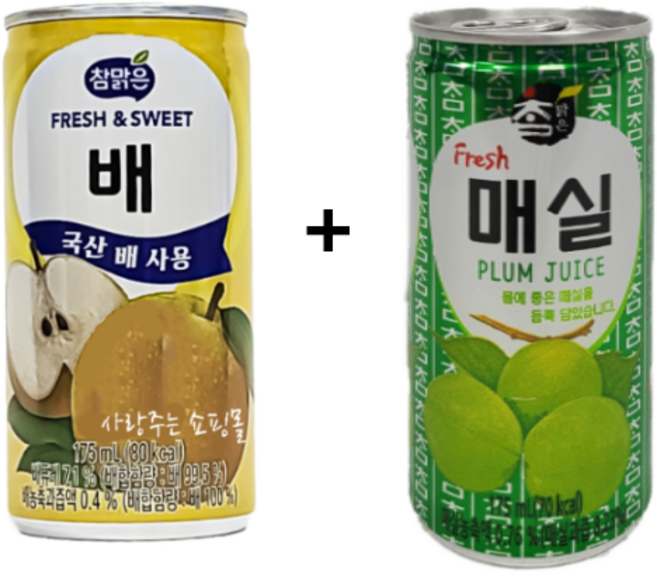 대일 참맑은 배 175ml 30개 + 매실 175ml 30개, 60개