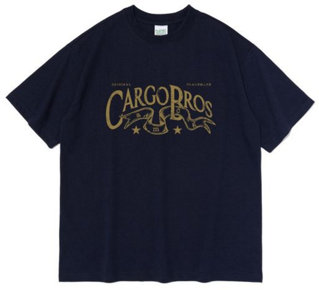 카고브로스 RIBBON BROS OVER SHORT SLEEVE T-SHIRT NAVY