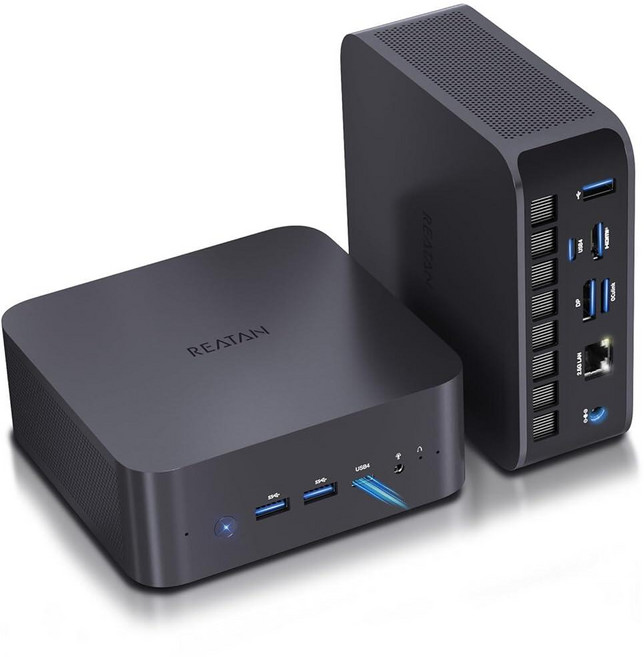 Reatan X7 AI Oculink 게이밍 미니 PC AMD 라이젠 7 255(업그레이드 8745HS) 베어본 미니 PC(OS/RAM/SSD 없음) 데스크탑 미니 컴퓨터