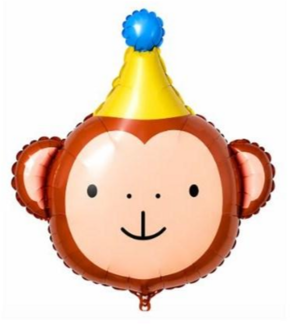 동물풍선 어린이날 이벤트 생일풍선 동물캐릭터 은박풍선 생일파티 파티용품, 1개, 원숭이풍선