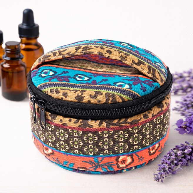오일케이스 에센셜오일 아로마 미니 공병 휴대용 보관 파우치 가방, 1