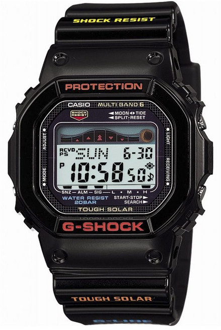 지샥 지라이드 멀티 밴드 6 프로텍션 20바 터프 솔라 전파 남성 스포츠 손목시계 GWX-5600-1JF