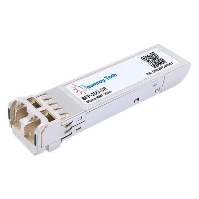Synology 群暉 SFP-25G-SR 相容 光纖模組 光纖收發模組 SFP模組 mini-GBIC 25G 多模雙芯 LC 熱插拔 850nm 3.3V 單電壓 DDM/DOM, 鋅合金, 1組, 100m