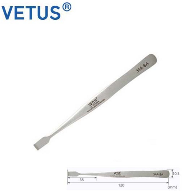 정품 비투스 VETUS SA 시리즈 7A-SA 정밀 핀셋 속눈썹 연장 네일 비자성 초정밀, 1개