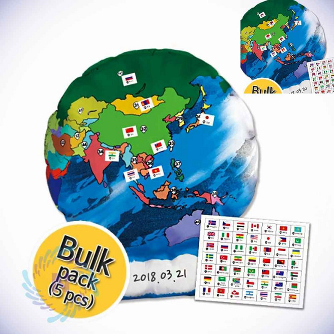 컬러룬 지구본 5인 지구본풍선 어린이미술