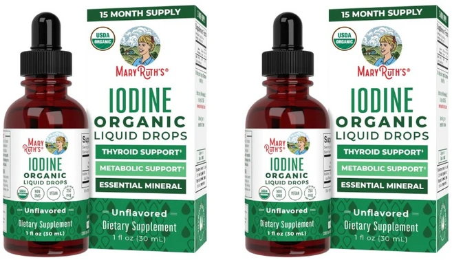 메리루스 오가닉스 유기농 아이오딘 요오드 액상 드롭 1년분량 MaryRuth Organics Iodine Liquid Drops, 2개, 30ml - 쿠팡