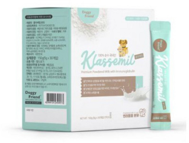 RePet 새끼 고양이 분유 아기 강아지 초유 우유 분말 이유식 밀크 파우더, 5g, 30개