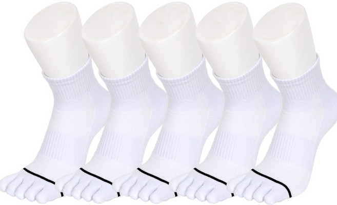 삭스이즘 남성 스포츠 발가락양말 단목 메쉬패턴