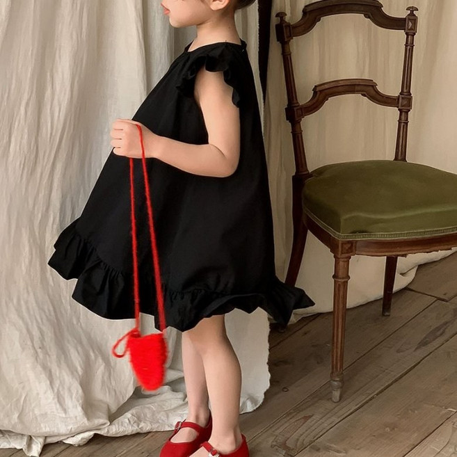 구빠방 아동 여아 러플 민소매 셔링 프릴 원피스