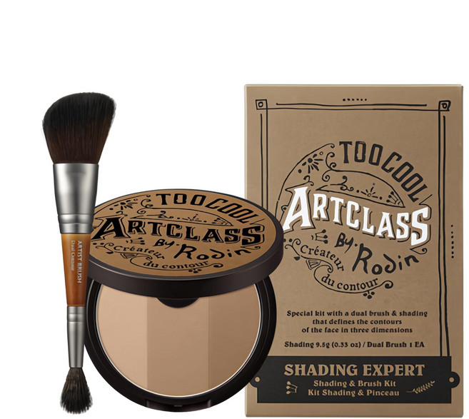투쿨포스쿨 아트클래스 바이로댕 쉐딩 엑스퍼트 9.5g + 듀얼 컨투어 브러쉬, 뉴트럴, 1개