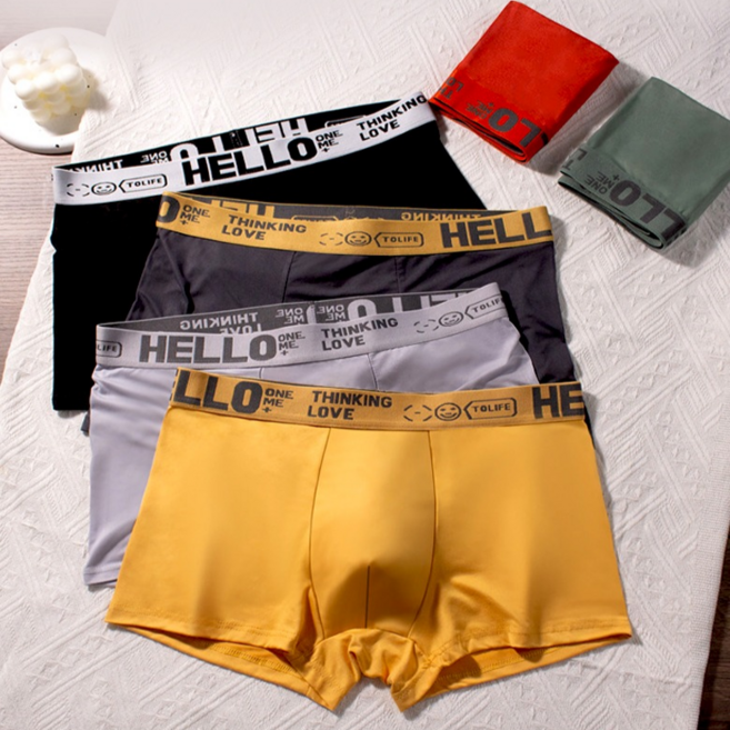 행복한쇼핑몰 남성용 부드러운 프리미엄 스판 헬로 레터링 드로즈