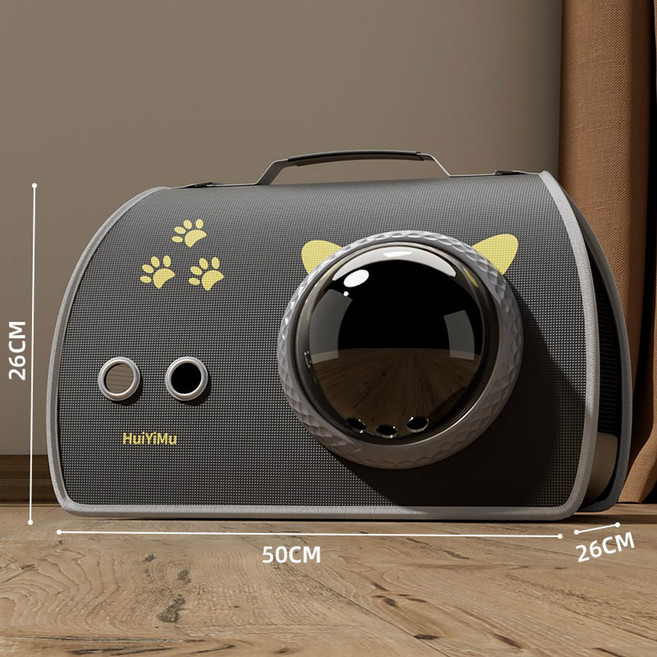 이동장 고양이 산책가방 백팩 더블도어 강아지 애견, 숄더백 블랙 라지 [20근 이내], 1개