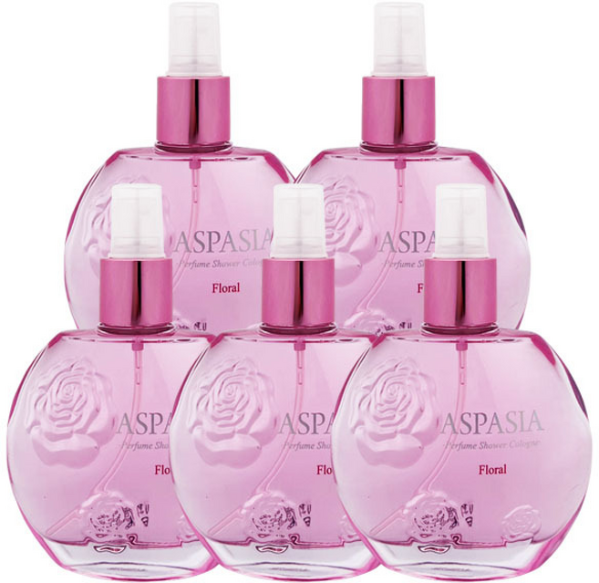 아스파시아 후로랄 퍼퓸 향수 샤워코롱, 5개, 150ml