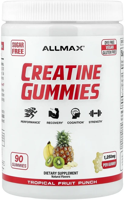매우편하고 ALLMAX 크레아틴 구미젤리 열대 과일 펀치 1250mg 구미젤리 90개 끝내주게잘나가는상품, ALLMAX크레아틴구미젤리열대과일펀치1250mg구미젤리 - 쿠팡
