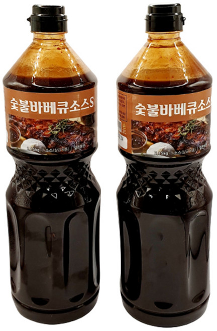 바로 숯불 바베큐 소스S 2.15kg 불맛 불향 스모크향, 2개