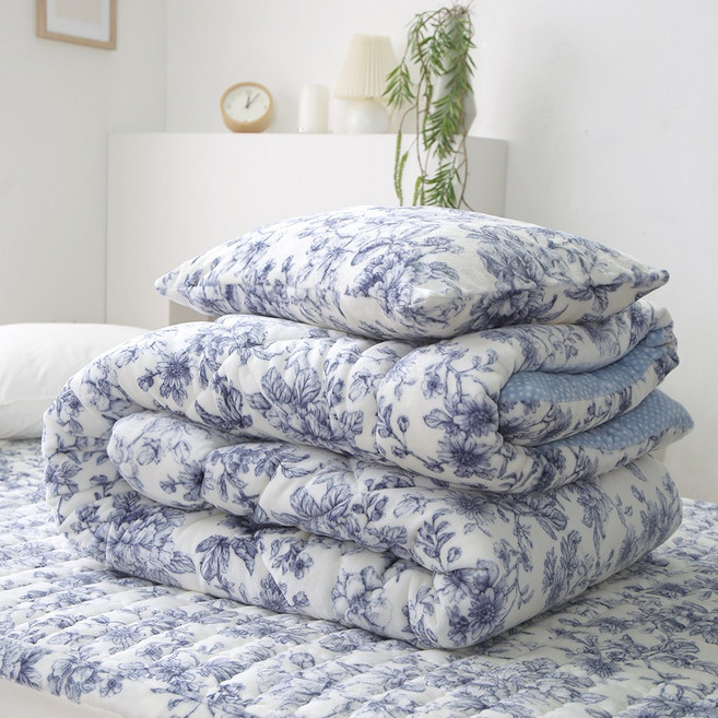 로제모어 극세사 이불 겨울이불 차렵이불+베개커버 세트