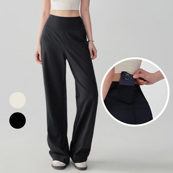 블링코 요가바지 필라테스 레깅스 하이웨스트 밴딩 와이드팬츠 트레이닝 운동복