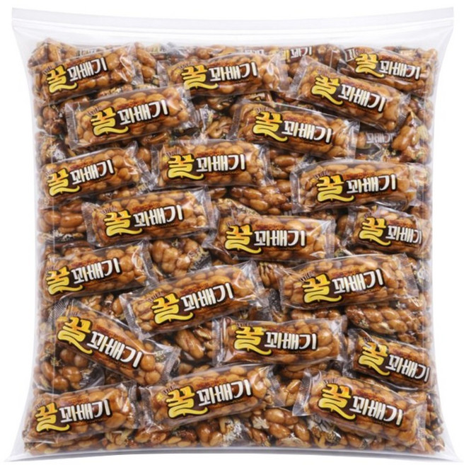 한입쏙 미니 꿀꽈배기 대용량 100개 개별포장 사무실 탕비실 간식