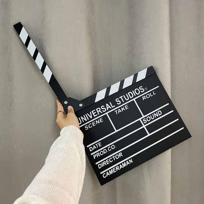 무비 촬영 슬레이트 클래퍼보드 블랙 hes+4508Sj