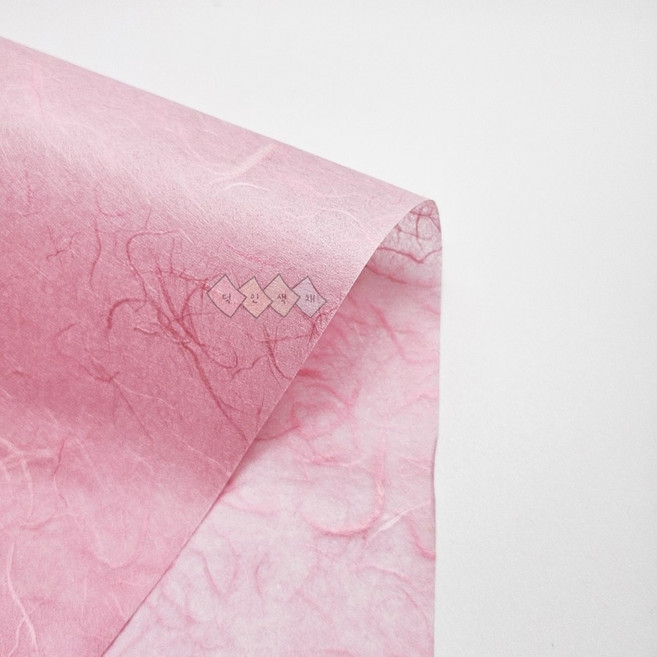 덕인 색 운용한지 Y 25g 64cm x 94cm 1장 닥70%, 06 분홍색