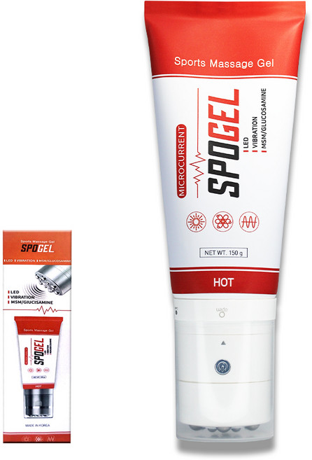 정품 스포겔 운동전 후 스포츠 마사지 통증 완화 도움 진동 마사지기기+150g크림, 150g, 1개