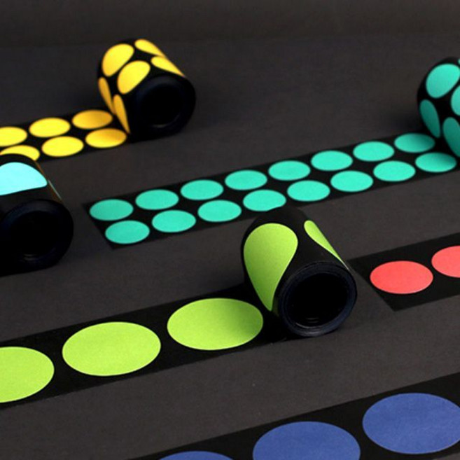 (1+1) 폼텍 마이스티커 도트 50mm롤, 그레이