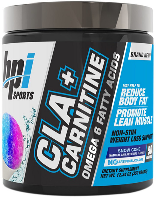 Bpi CLA + 肉鹼 Omega-6 不飽和脂肪酸 雪花冰淇淋, Snow Cone口味, 1個, 350g