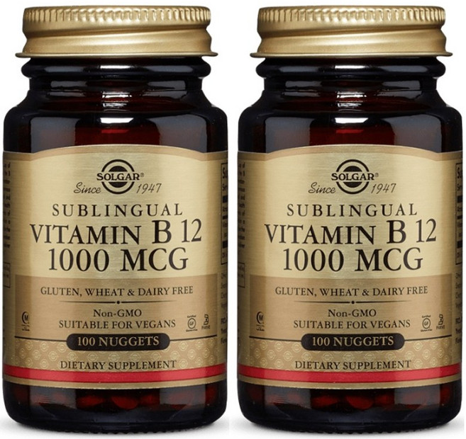 SOLGAR 維他命B12素食錠 1000mcg, 100顆, 2罐