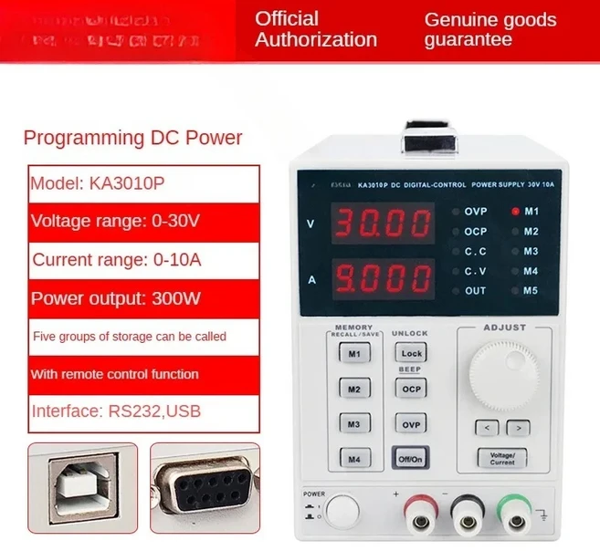 KA3005D/ KA3005PS/KA3003D/KA3010P 고정밀 조정 가능한 디지털 전화 수리용 DC 전원 공급기 30V 5A 4Ps MA, 01 KA3010P