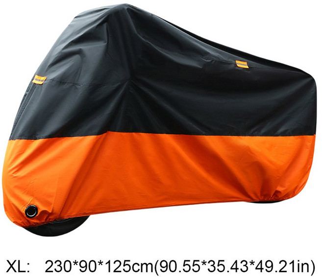 오토바이 커버 방수 방진 야외 스쿠터 커버 먼지 비 UV 보호대 사계절 190T 모터, XL, 1개