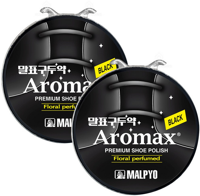 말표 구두약 캔 40g (블랙/브라운/뉴트럴) 1+1, 블랙 1+1, 1세트