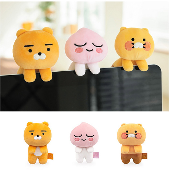 카카오 춘식이 어피치 라이언 모니터 네비 쿠션 인형 인테리어 캐릭터, 혼합/라이언