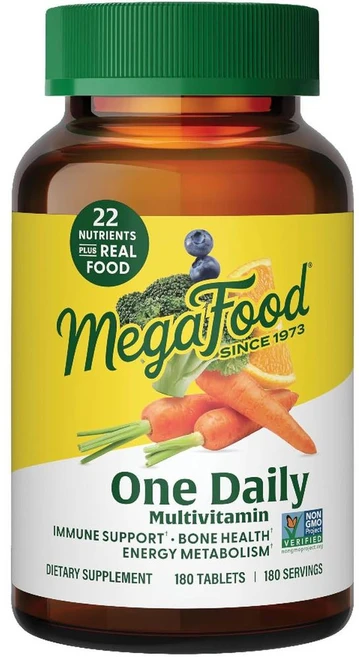 메가푸드 원데일리 멀티비타민 미네랄 MegaFood One Daily MultiVitamin Mineral, 1개, 180정 - 쿠팡