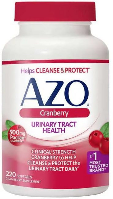 Azo 아조 크랜베리 유리너리 트랙트 헬스 220 소프트젤, 220정, 1개