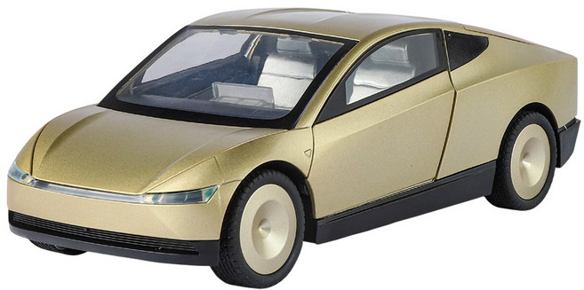 마이카 다이캐스트 합금 1:24 테슬라 사이버 캡 로보택시 모델 자동차 모형 피규어 장식, 1개, 01.골드