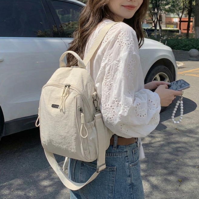 제이바바 여성 나일론 미니 백팩