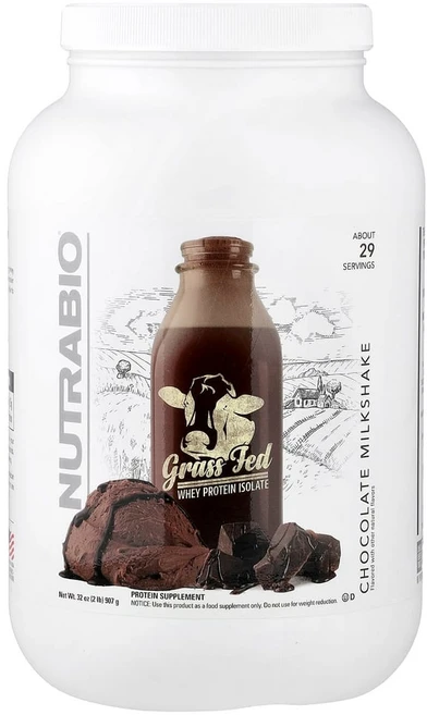 뉴트라바이오랩스 목초 사육 분리유청단백질 초콜릿 밀크셰이크 907g(2lb), 1개, 120g, 907g - 쿠팡