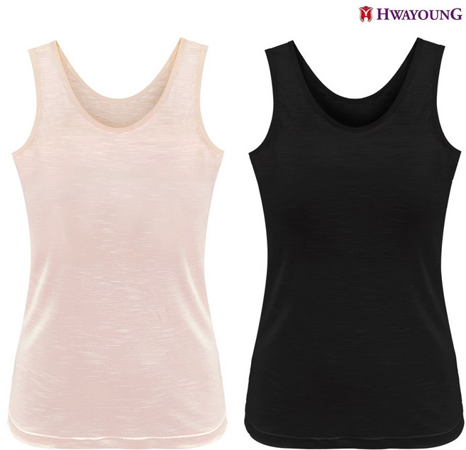 화영탈렌트 여성 뱀부 인견 슬라브 브라캡 나시 런닝