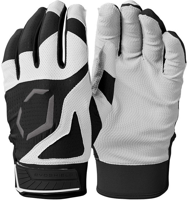 EvoShield SRZ-1 배팅 글러브 - 성인 및 청소년 사이즈, Black, 1개