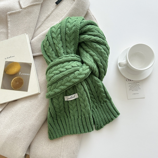 히또리 S2635 포근 따뜻 핸드메이드 느낌 울혼방 니트 목도리