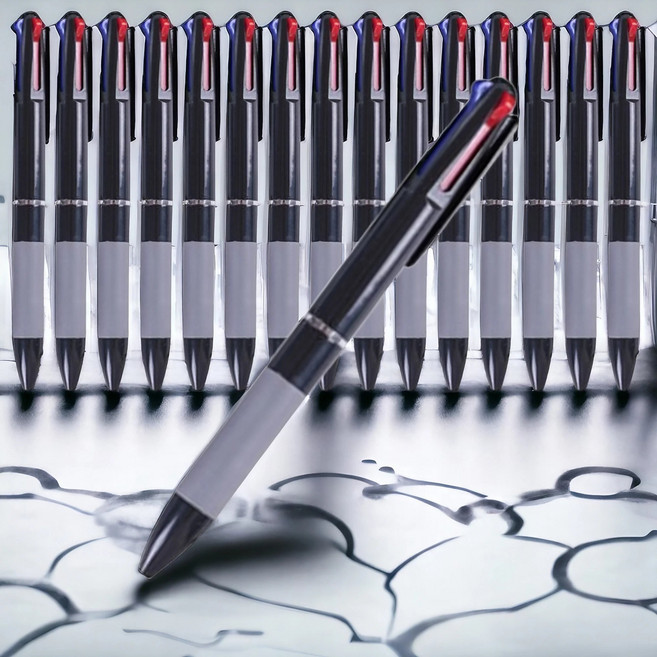 나노스트링 프리미엄 3색 볼펜 멀티펜 0.7mm, 16개, 블랙