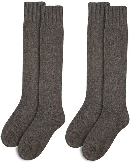 8bloom 여성 장목 겨울 포근 기모 니삭스 2족 세트