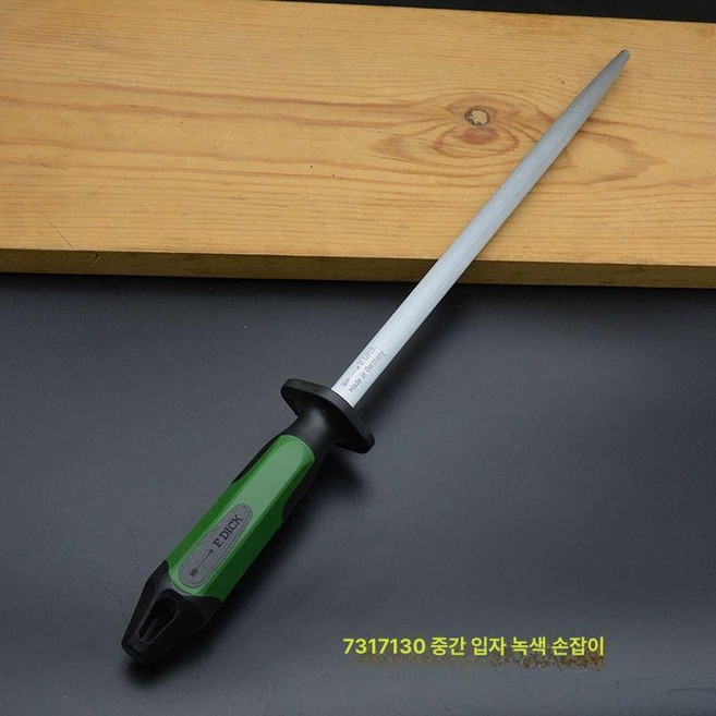 [독일 출고] 에프딕 콤비 야스리 30cm 사각날 칼갈이 사파이어 코팅 2면 사파이어컷 2면 폴리쉬컷, 1개, 9. 7317130 중간 미세 원형 그린 손잡이