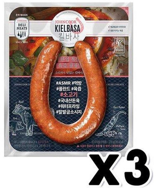 존쿡델리미트 킬바사소시지 즉석소세지 270g x 3개